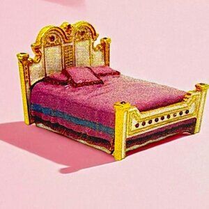 Faberge Bed trinket box hand made by Keren Kopal with Austrian crystal